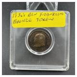 1930 Ben Franklin Bronze Token