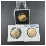 Three Presidential Dollars