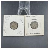 Mercury Silver Dime & Mercury Dime Keychain
