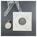 Two Mercury Silver Dimes