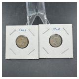 Two Canadian Silver Dimes