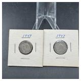 Two Canadian Silver Dimes