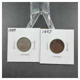 1887 and 1889 Liberty Head Nickels
