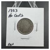 1883 No Cents Liberty Head Nickel