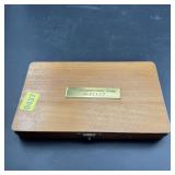 Silver Eisenhower Dollar Set in Wooden Box