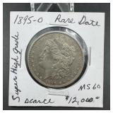 1895-O Morgan Silver Dollar