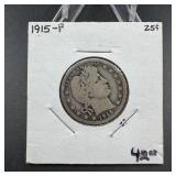 1915 Barber Silver Quarter
