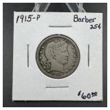 1915 Barber Silver Quarter