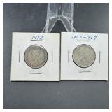 Two Canadian Silver Quarters