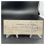 1884 Paxton & Company Bankers Currency