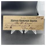 1889 Kings County Bank Currency