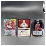 Three Basketball Autograph Cards