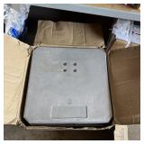 Two aluminum foot pads. See photos.