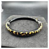 Hidalgo Sterling Silver Black Enamel & Gold Fleck