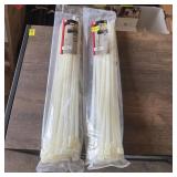 Two packs of 50, 18-inch zip ties. See photos.