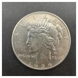 1934-S Peace Silver Dollar