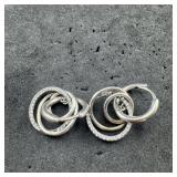 Sterling Silver Hoop Earrings  4.6g / Approx. 0.1