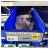 Bolt bin containing assorted hardware and bolts/Mi