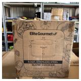 8.5-quart stainless steel slow cooker. See photos.