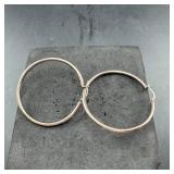 Sterling Silver Hoop Earrings ï¿½ 5.7 Grams ï¿½ Approx