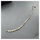 Sterling Silver Beaded Bracelet ï¿½ 8.9 Grams ï¿½ Appr