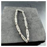 Sterling Silver CZ Tennis Bracelet ï¿½ 14.3 Grams ï¿½