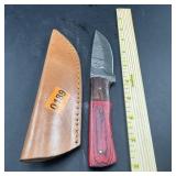8 in. Hunting Knife with Leather Sheath