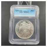 1884-CC Morgan Silver Dollar - Graded MS64+