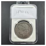 1890-CC Morgan Silver Dollar