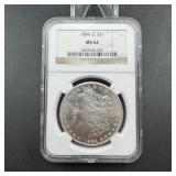 1884-CC Morgan Silver Dollar - Graded MS64