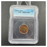 1909 VDB Lincoln Cent - Graded MS64
