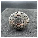 Sterling Silver Cobblestone Ring ï¿½ 8.6 Grams ï¿½ App