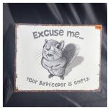 Burt Feeder Squirrel Metal Sign