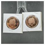 Copper Rounds ï¿½ Various Sizes & Designs ï¿½ 2 Times