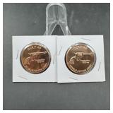 Copper Rounds ï¿½ Various Sizes & Designs ï¿½ 2 Times