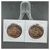 Copper Rounds ï¿½ Various Sizes & Designs ï¿½ 2 Times