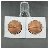 Copper Rounds ï¿½ Various Sizes & Designs ï¿½ 2 Times