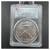 2020-S Silver Eagle - Graded MS70