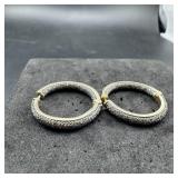 Sterling Silver Hoop Earrings ï¿½ 1.2 Grams ï¿½ Approx