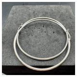 Sterling Silver Hoop Earrings ï¿½ 4.6 Grams ï¿½ Approx