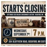 September 2026 Online Consignment Auction - Rushford, MN