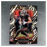 2025 Select Drake London Zebra Football Card