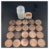 (20 Times The Bid) 20 Mixed 1 Oz. Copper Rounds