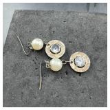 Didea Sterling Silver Pearl & Crystal Earrings ï¿½ 1