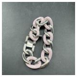 Jacmel Pink & Silver-Tone Link Bracelet