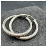 Sterling Silver Hoop Earrings ï¿½ 5.2 Grams ï¿½ Approx