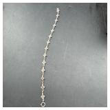 Vintage Sterling Silver Cross-Link Bracelet ï¿½ 3.9