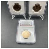 3 Different Presidential $1 Coins - NGC Graded