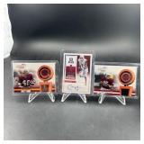 Lot of 3 Football Cards ï¿½ 2 Game-Worn Patches & Ca