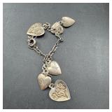 Vintage Sterling Silver Sweetheart Bracelet ï¿½ 6.7